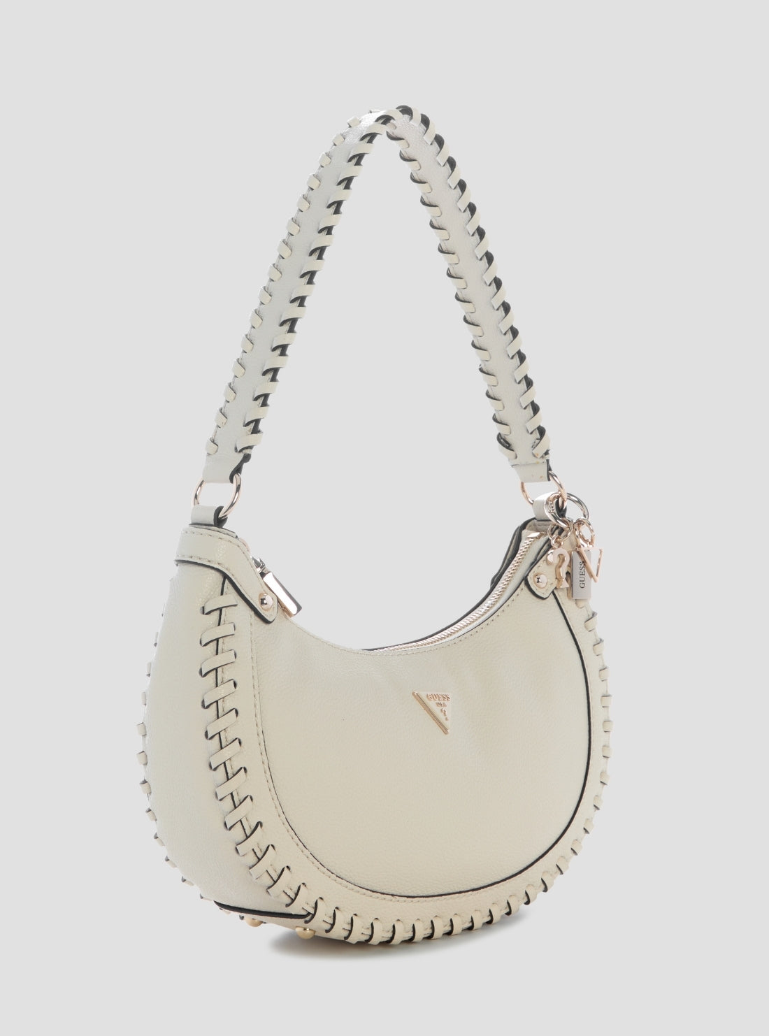 GUESS Womens Off-White Petra Hobo Shoulder Bag BG975001 Side View