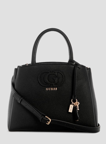 GUESS Womens Black Isola3 Compartment Satchel BG990506 Front View
