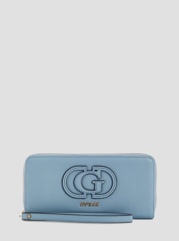 Blue Isola Large Zip Around Wallet