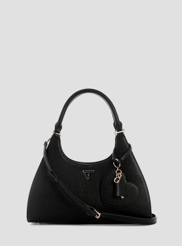 GUESS Womens Black Isobel Small Girlfriend Carryall BG993206 Front View