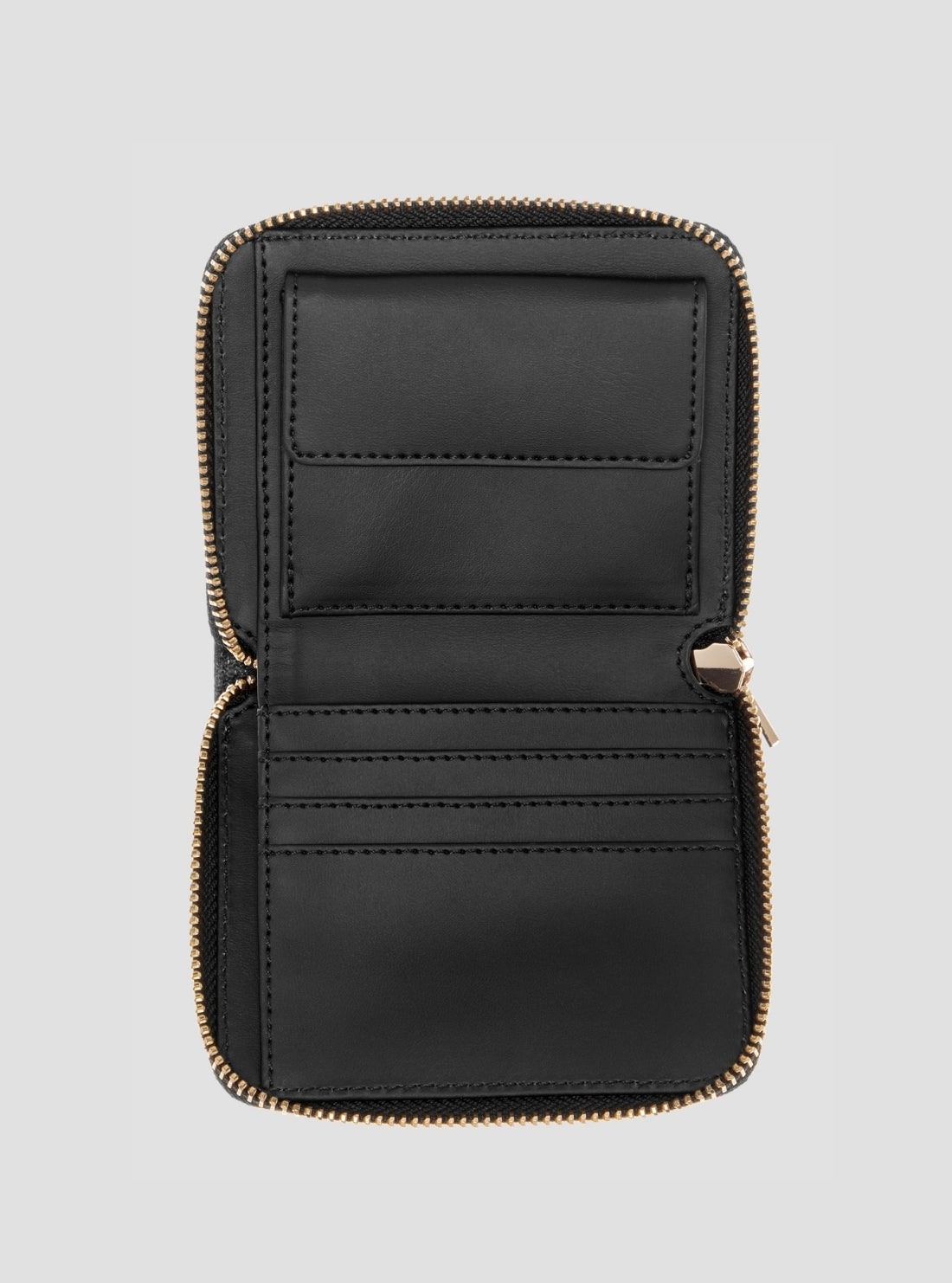 GUESS Womens Black Isobel Small Zip Around Wallet BG9932137 Inside View