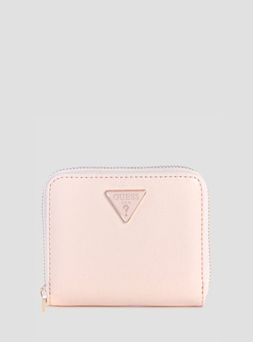 GUESS Womens Pink Isobel Small Zip Around Wallet BG9932137 Front View
