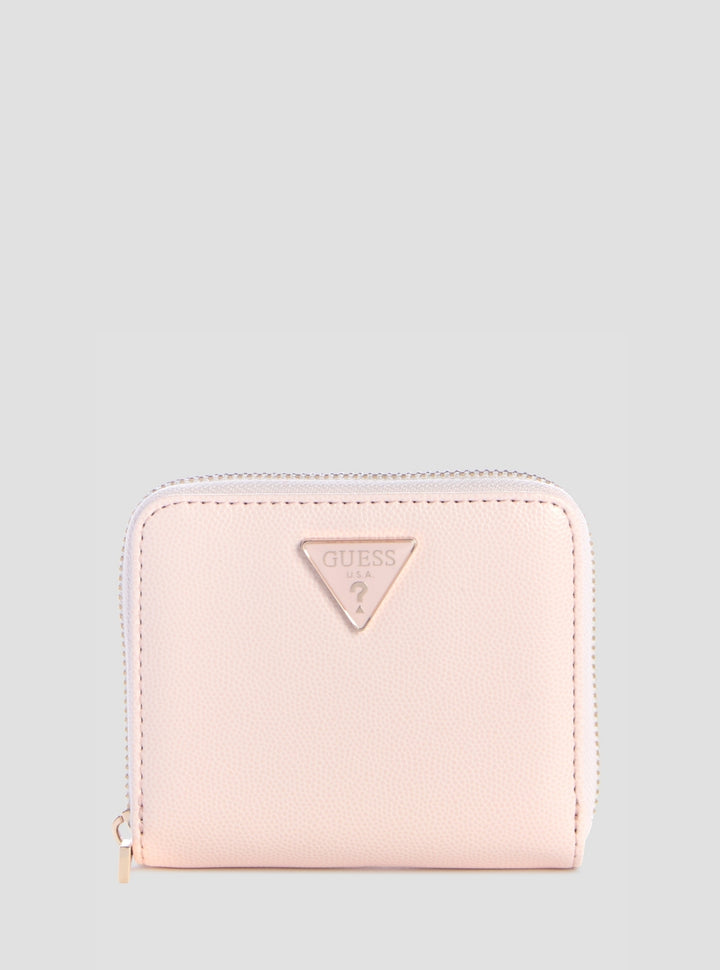 GUESS Womens Pink Isobel Small Zip Around Wallet BG9932137 Front View