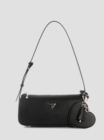GUESS Womens Black Isobel Mini Shoulder Bag BG993272 Front View