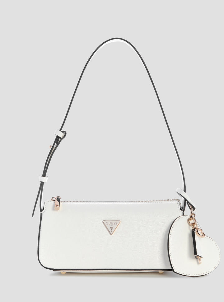 GUESS Womens White Isobel Mini Shoulder Bag BG993272 Front View
