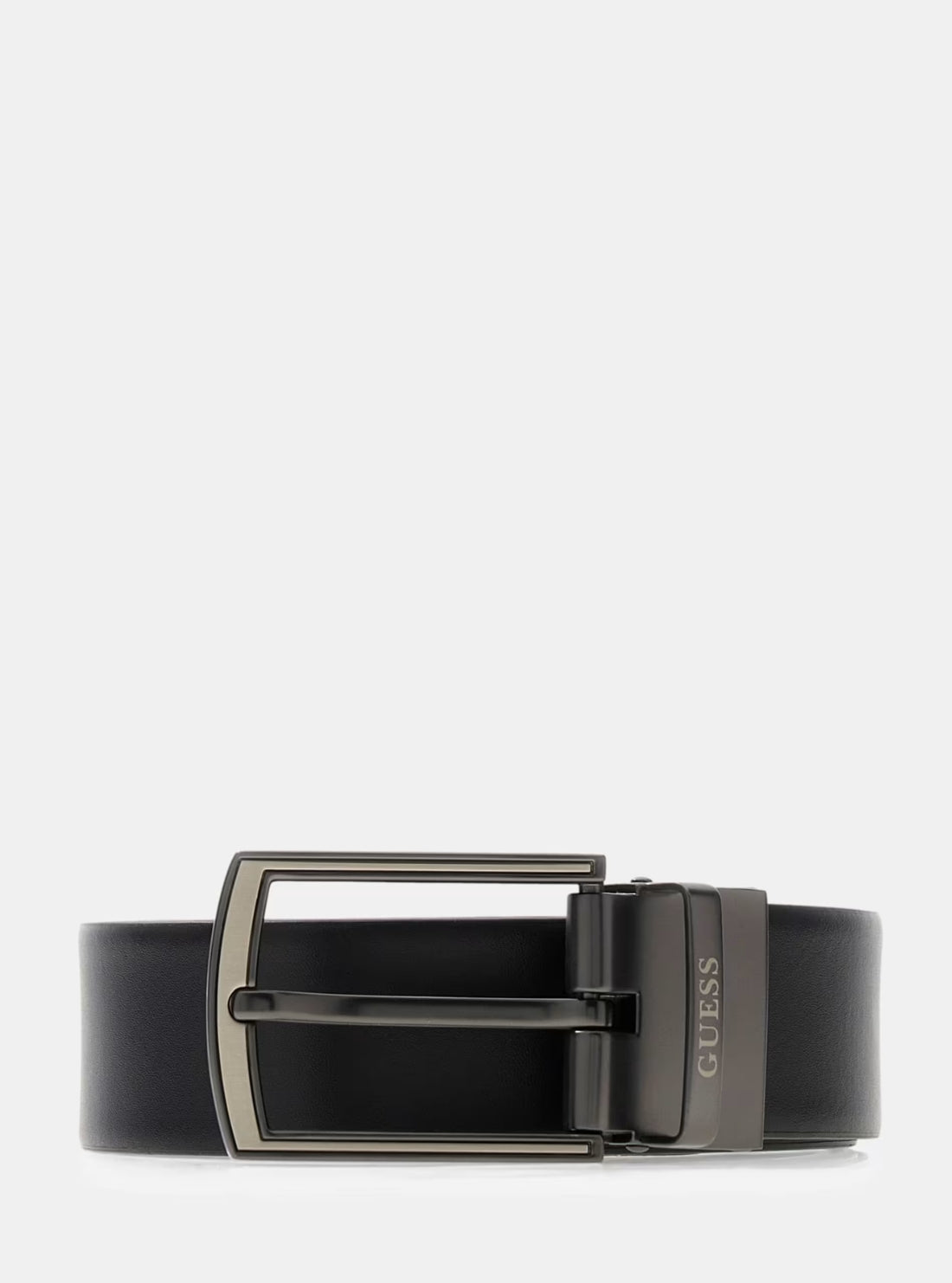 GUESS Accessories Black Leather Belt BM7823P5335 Front View