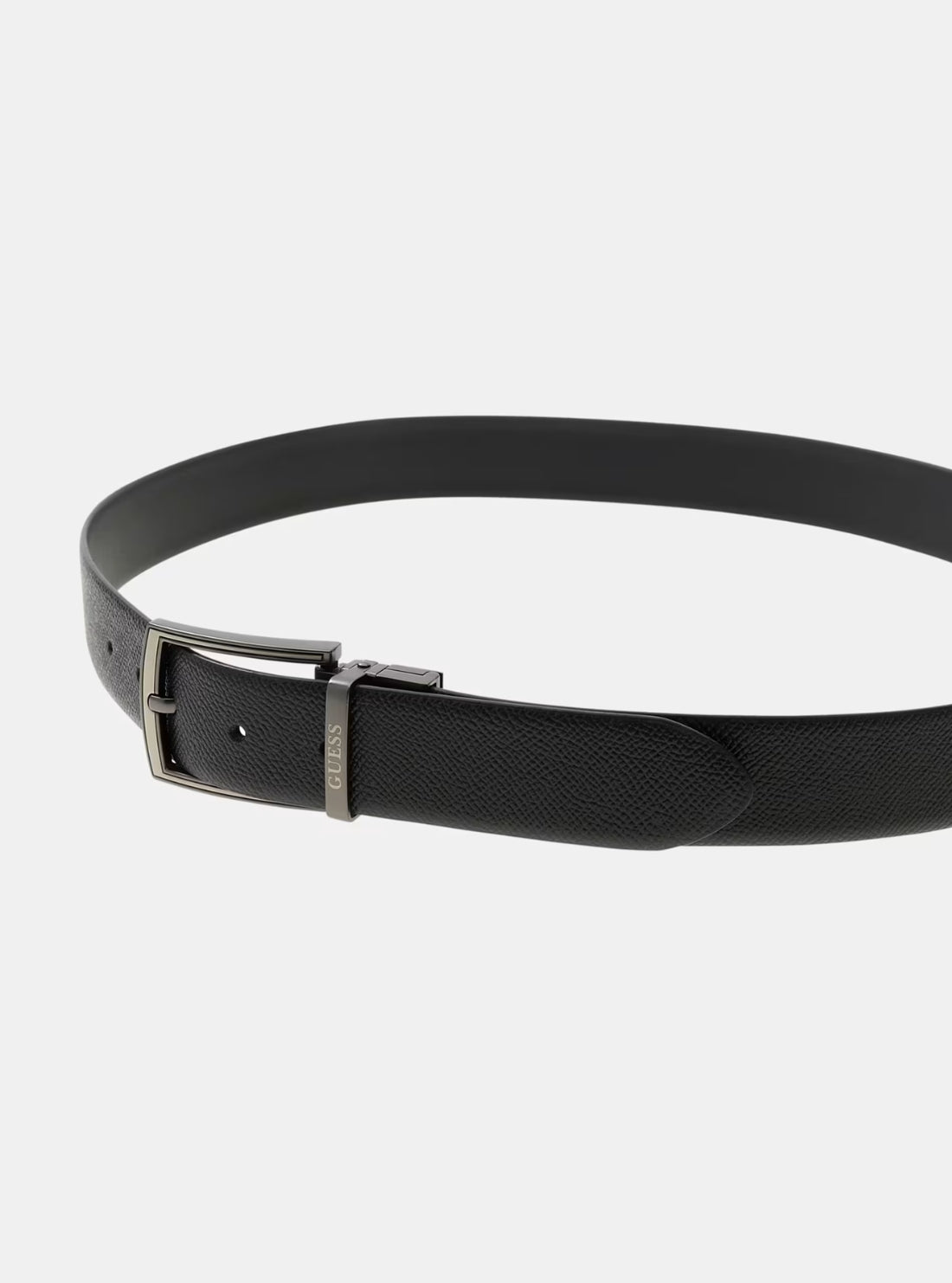 GUESS Accessories Black Leather Belt BM7823P5335 Detail View