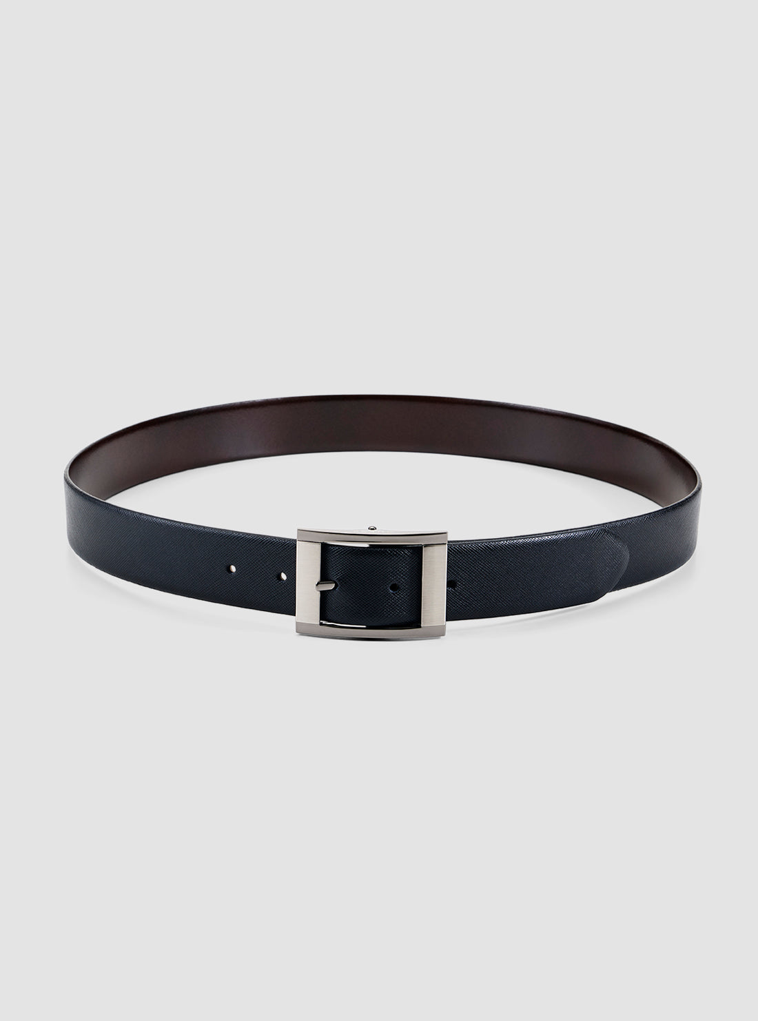 GUESS Mens Black Brown Algarve Reversible Belt BM7844P5435 Detail View