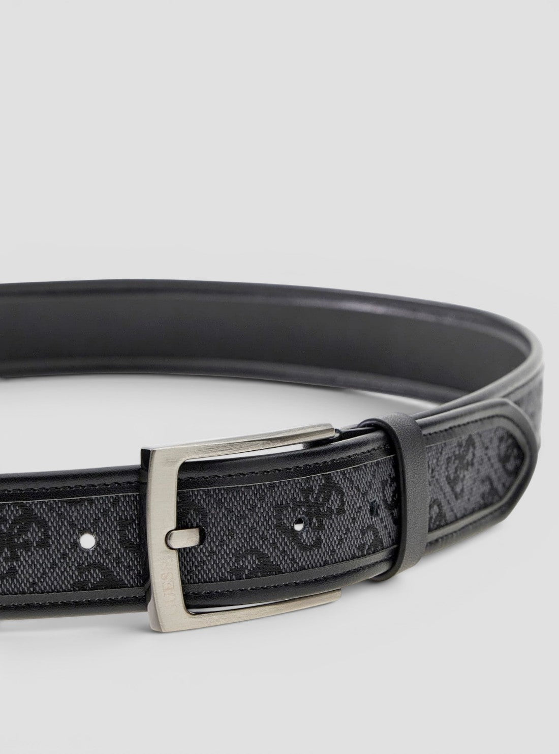 GUESS Mens Black Logo Boston Adjustable Belt BM7859P6135 Detail View