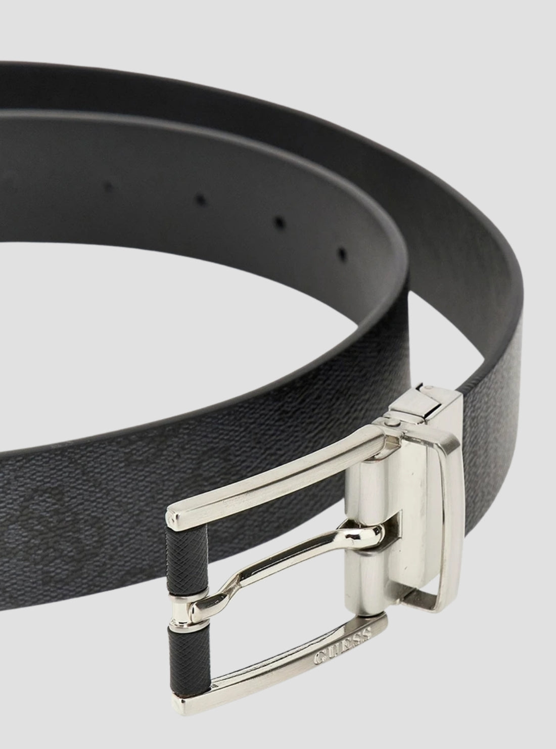 GUESS Accessories Black Logo Nuremberg Adjustable Belt BMNULOP5135 Detail View_3