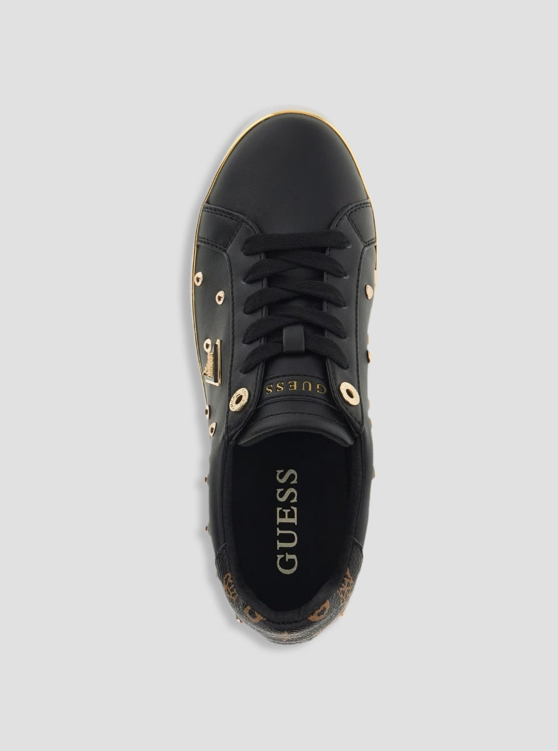 GUESS Womens Black Bonitah Sneakers BONITAH Top View