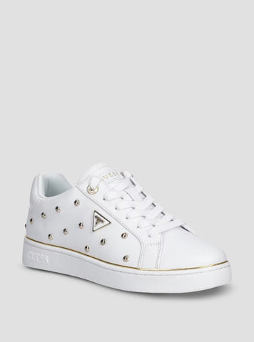 GUESS Womens White Bonitah Sneakers BONITAH Side View