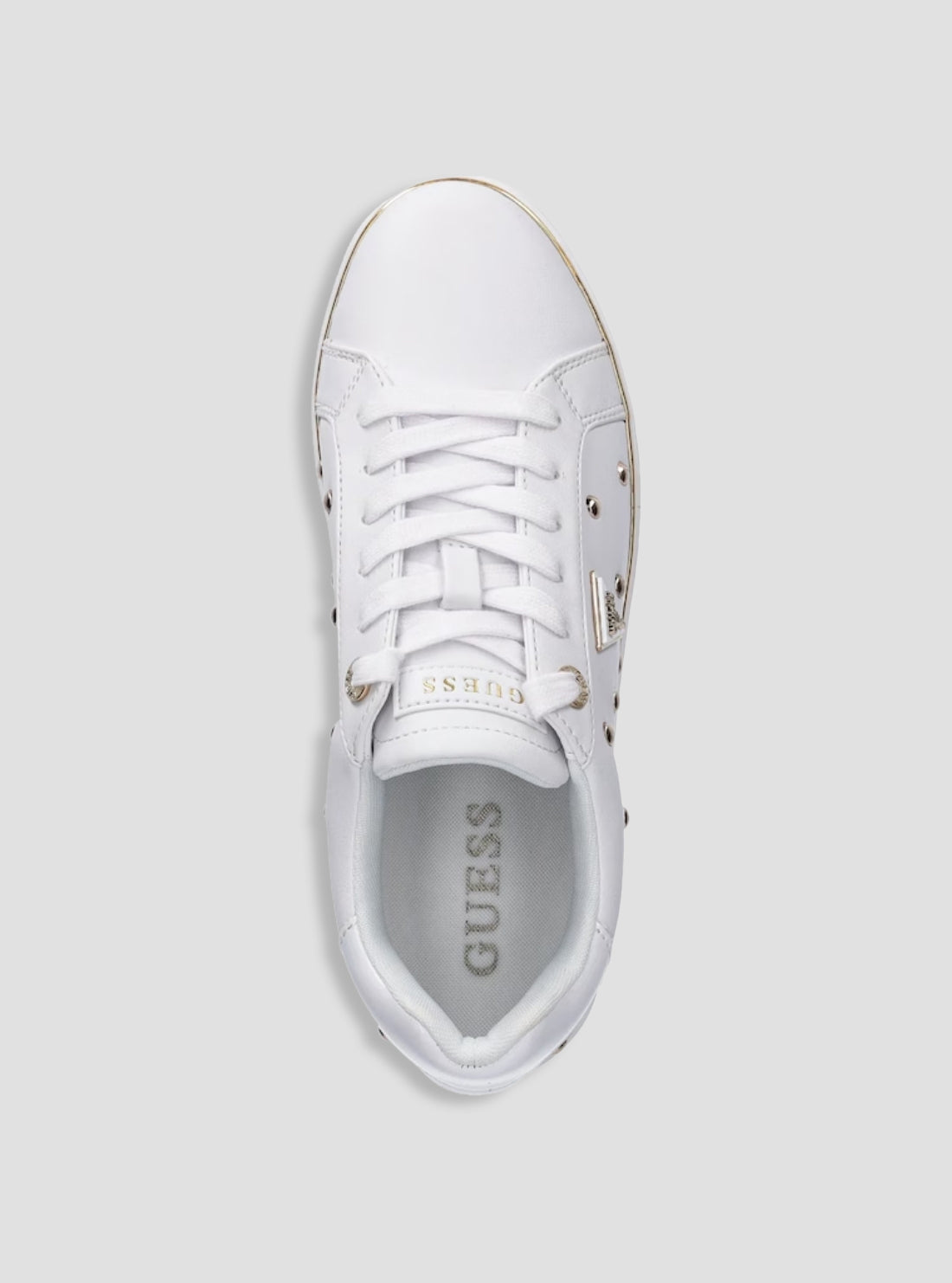 GUESS Womens White Bonitah Sneakers BONITAH Top View