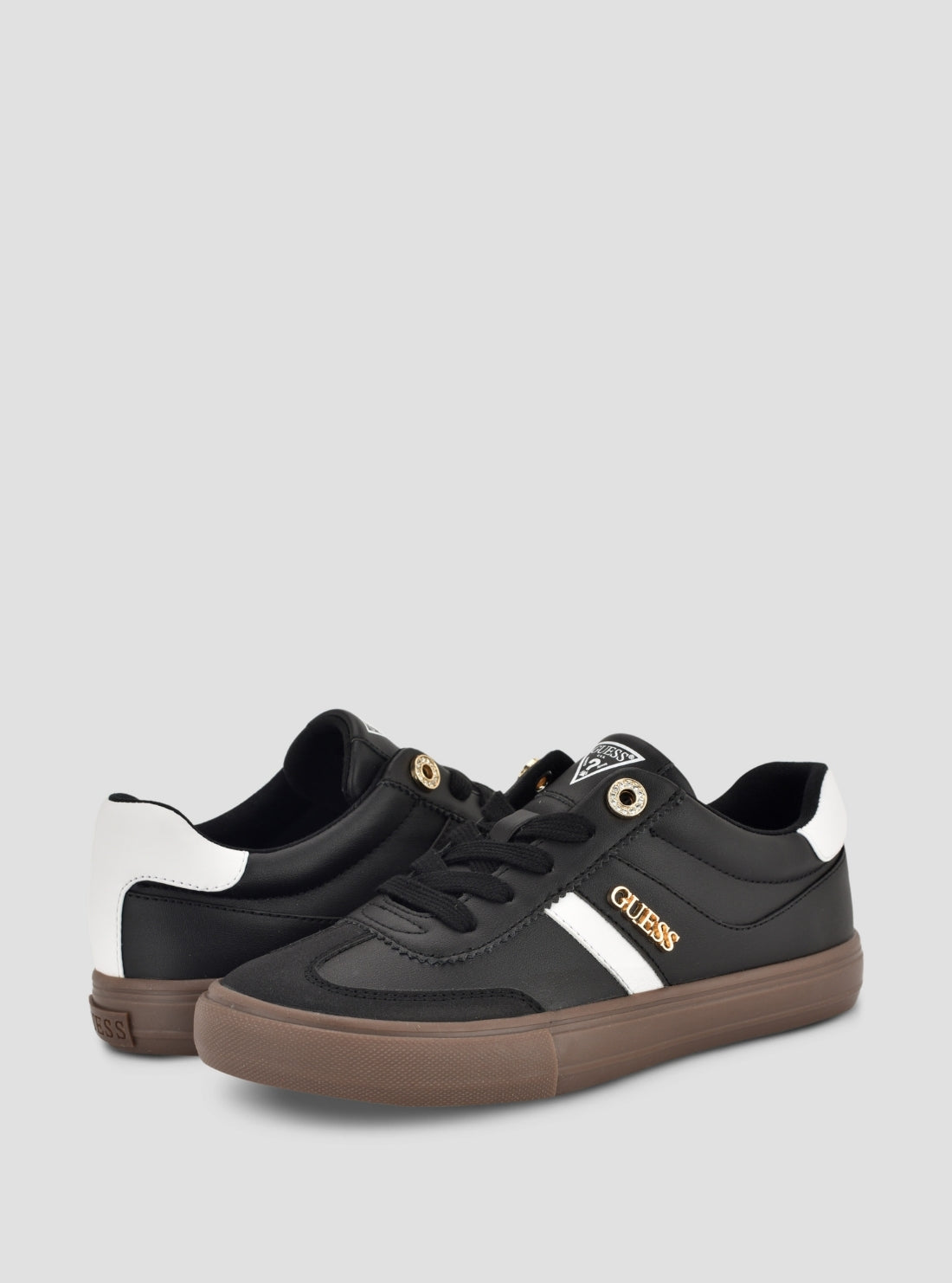 GUESS Footwear Black Borge Sneakers BORGE Side View Front Back View