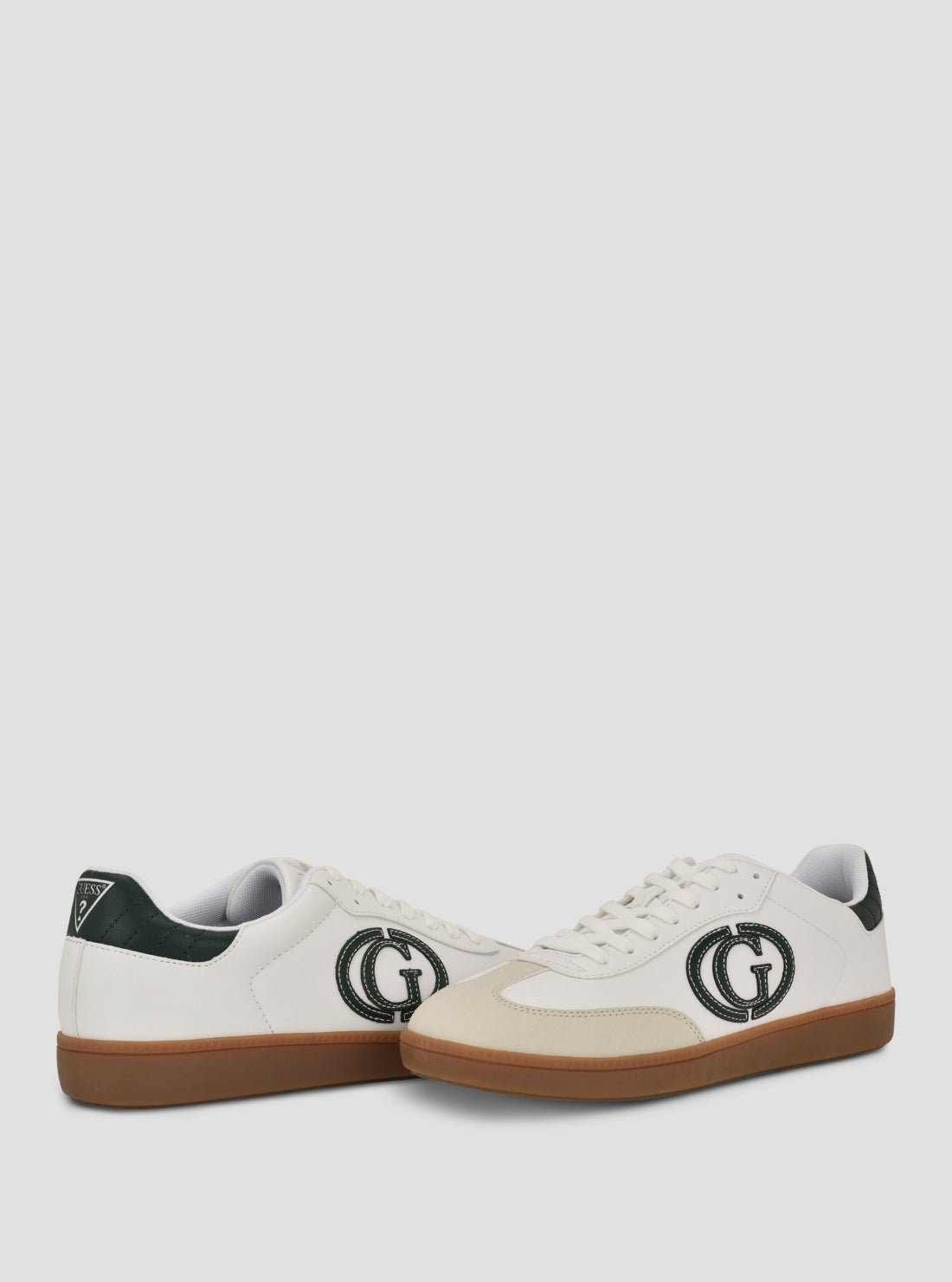GUESS FootwearWhite Borge Sneakers BORGE Front Back View