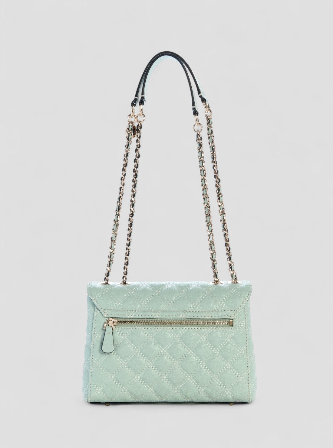 GUESS Womens Green Gully Double Convertible Flap Bag BQ967320 Back View