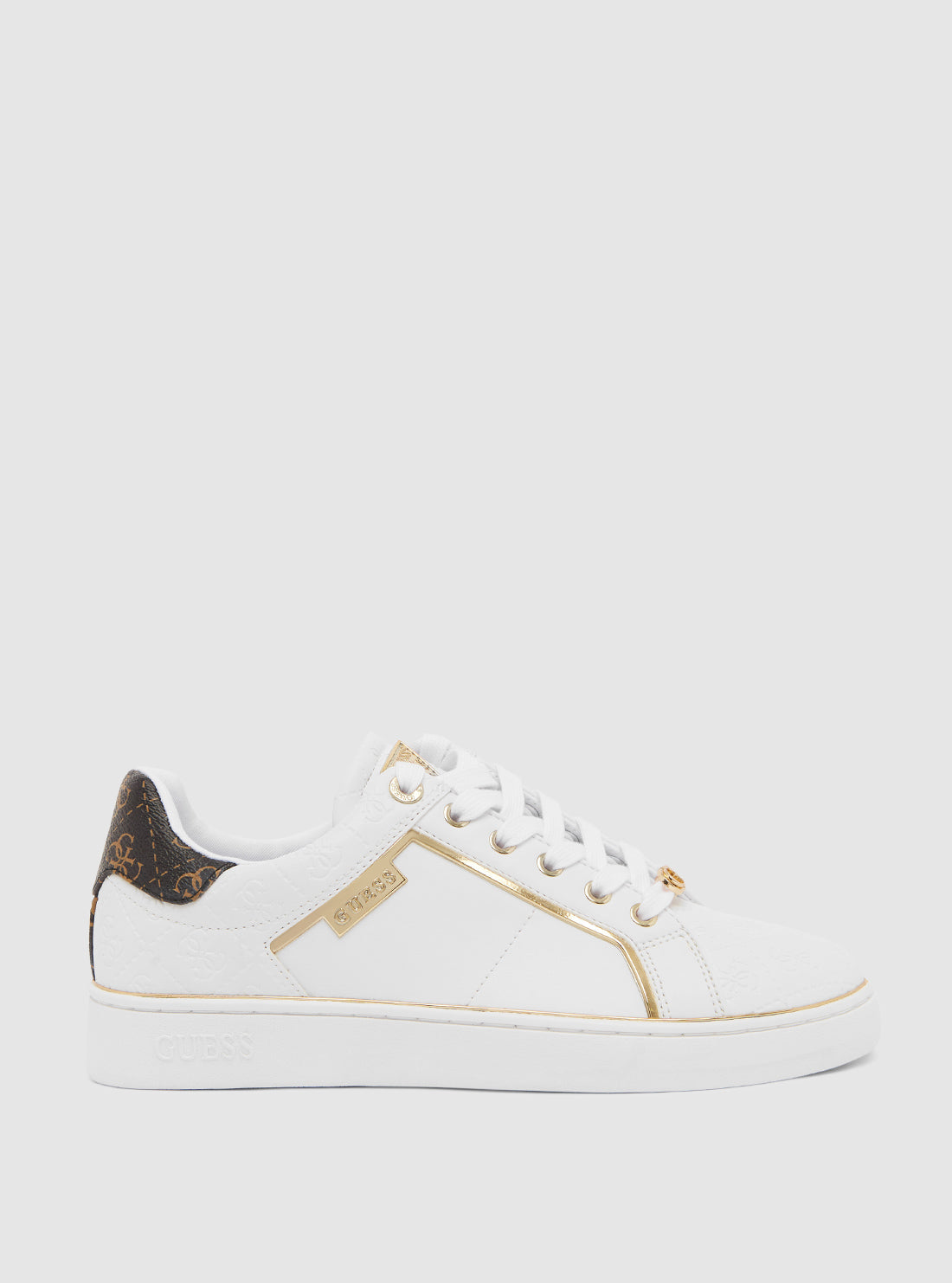 White Bristle Low-Top Sneakers