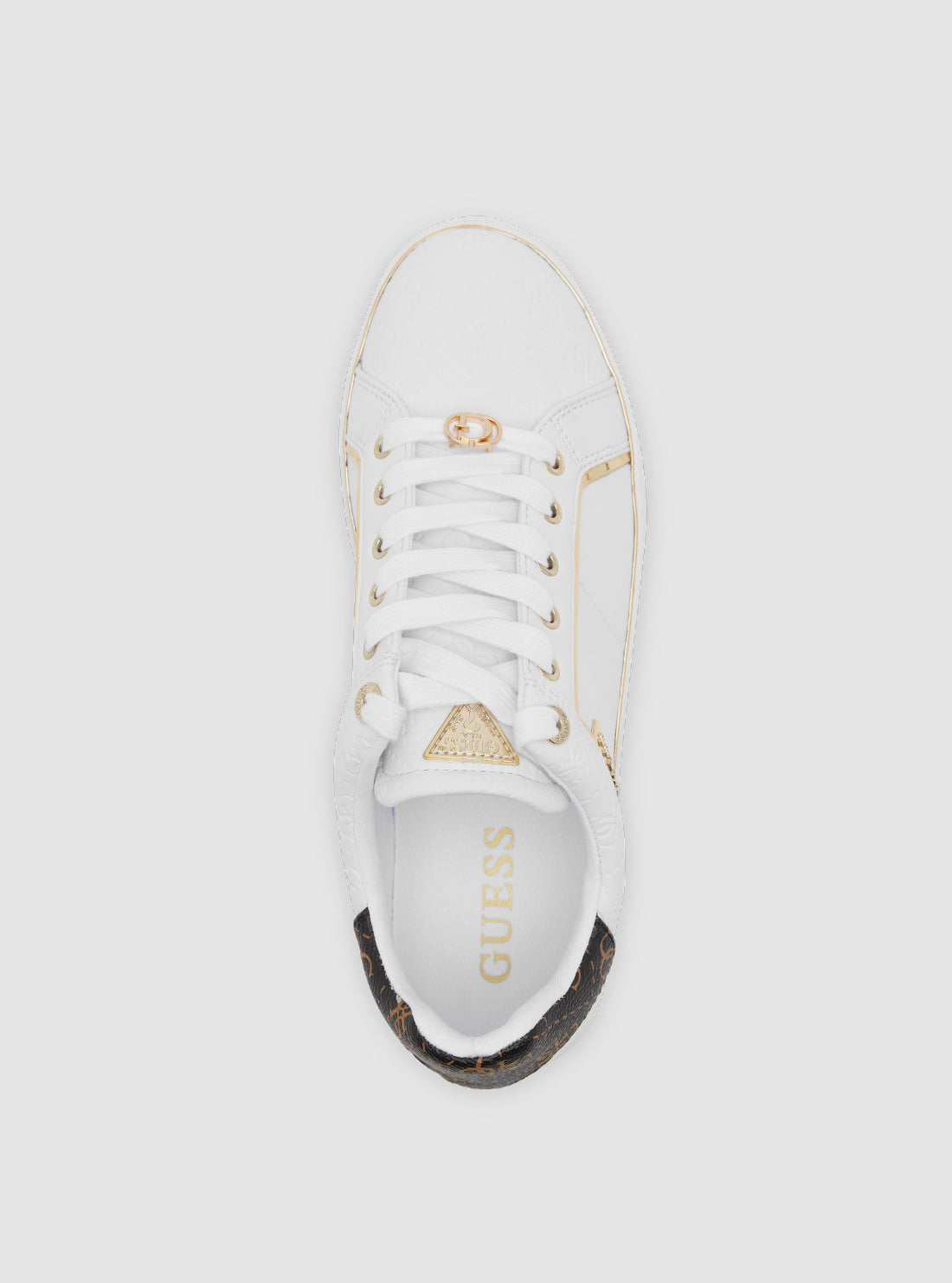 White Bristle Low-Top Sneakers