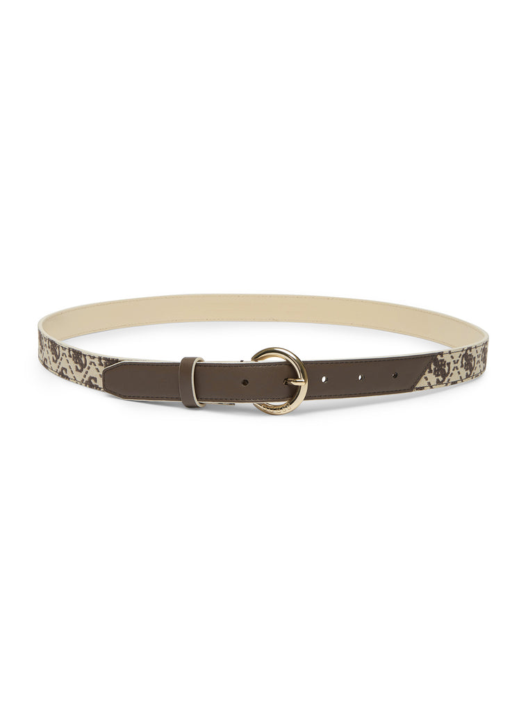 Brown Logo Izzy Adjustable Belt - GUESS