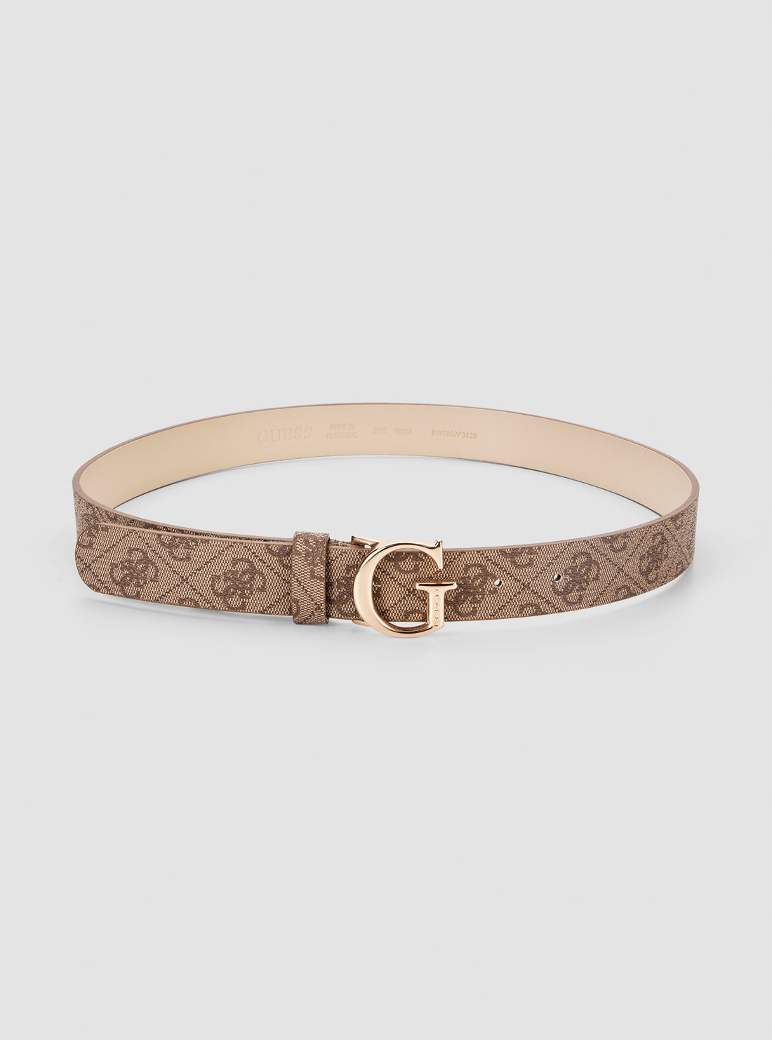 GUESS Womens Brown Logo Emera Adjustable Belt BW7862P3430 Full View