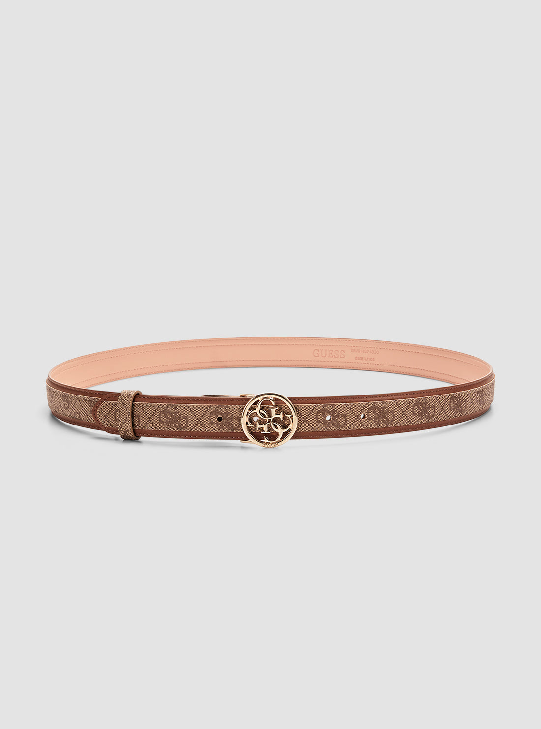 GUESS Accessories Brown Logo Orlina Belt BW9149P4330 Front View