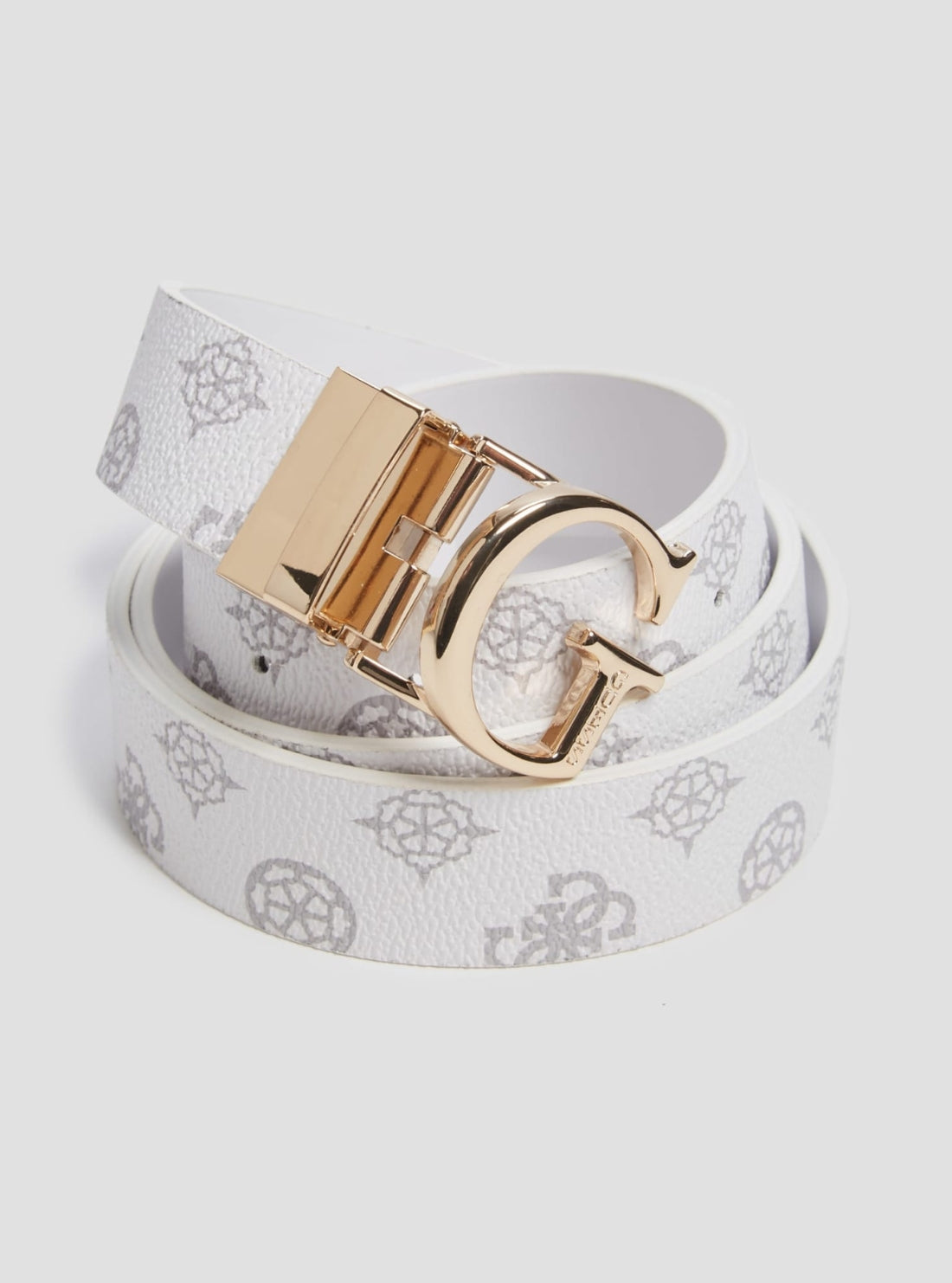 GUESS Womens White Logo Evelune Peony Belt BW9171P4430 Detail View