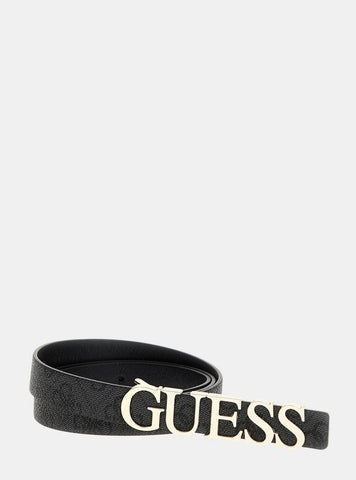 GUESS Womens Black Logo Erica Belt BW9204P5120 Front View