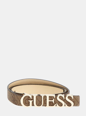 GUESS Womens Brown Logo Erica Belt BW9204P5120 Front View