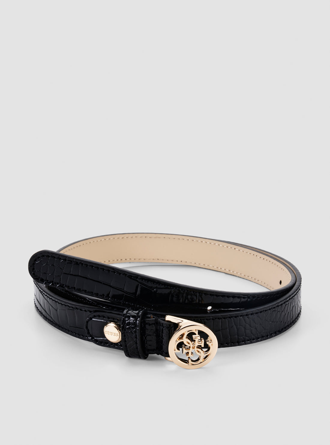 GUESS Womens Black Silvye Adjustable Pant Belt BW9220P5220 Detail view