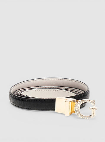 GUESS Accessories Black Everlee Adjustable Reversible Belt BW9242P5315 Front View