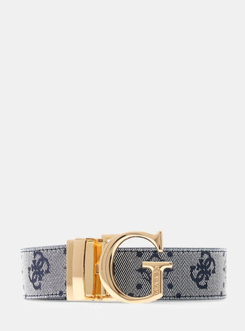 GUESS Accessories Blue Logo Neda 4G Peony Belt BW9267P5330 Front View