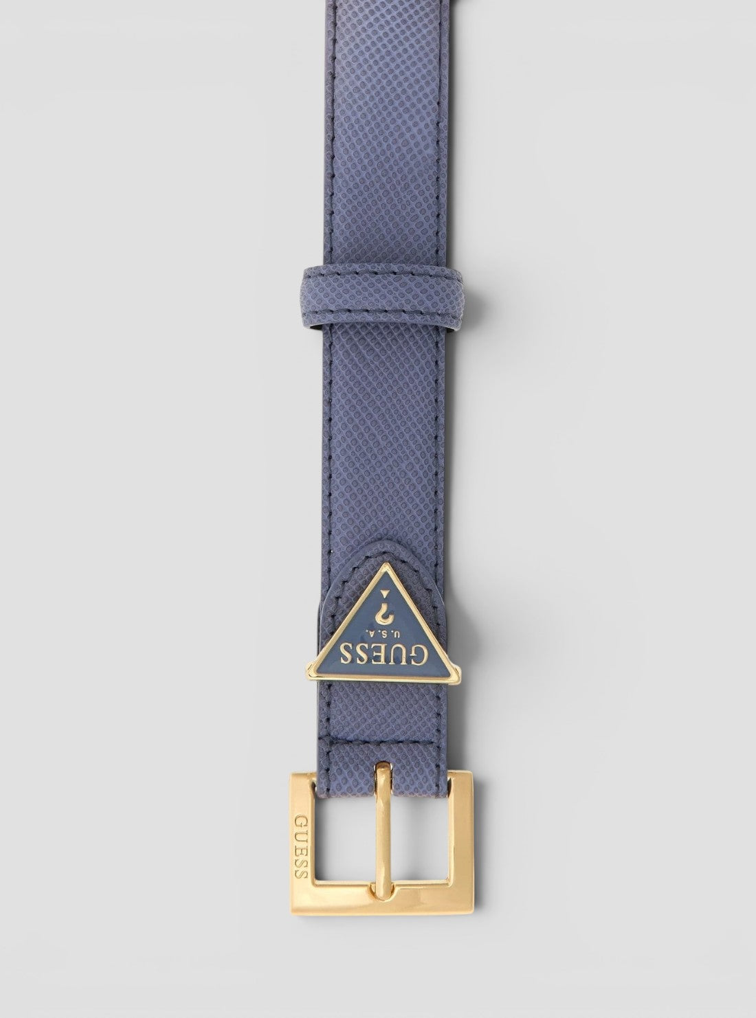 GUESS Accessories Grey Blue Noelle II Adjustable Belt BW9320P6125 Detail View