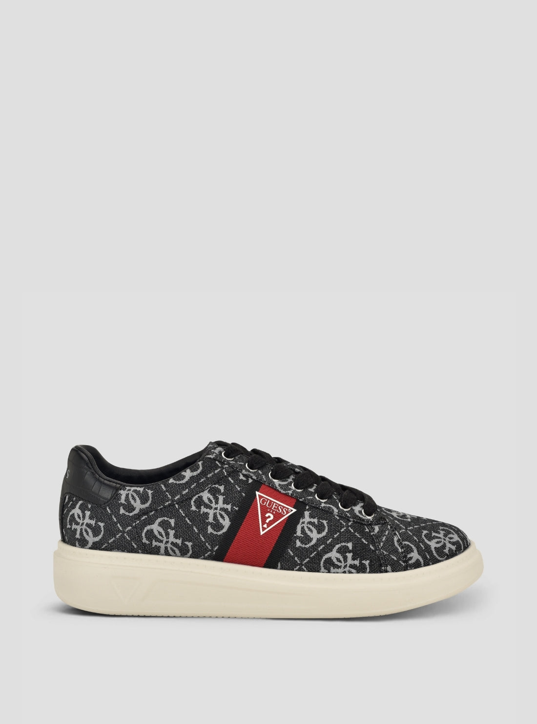 GUESS Mens Black Caffen2 Sneakers CAFFEN2 Side View