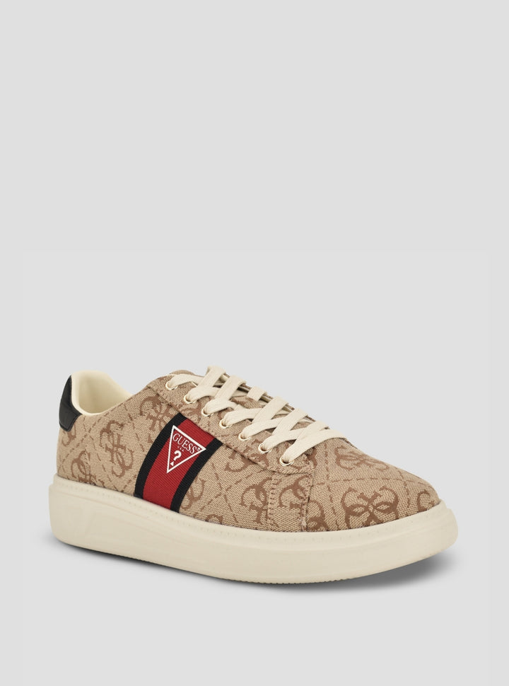 GUESS Mens Brown Caffen2 Sneakers CAFFEN2 Front Side View