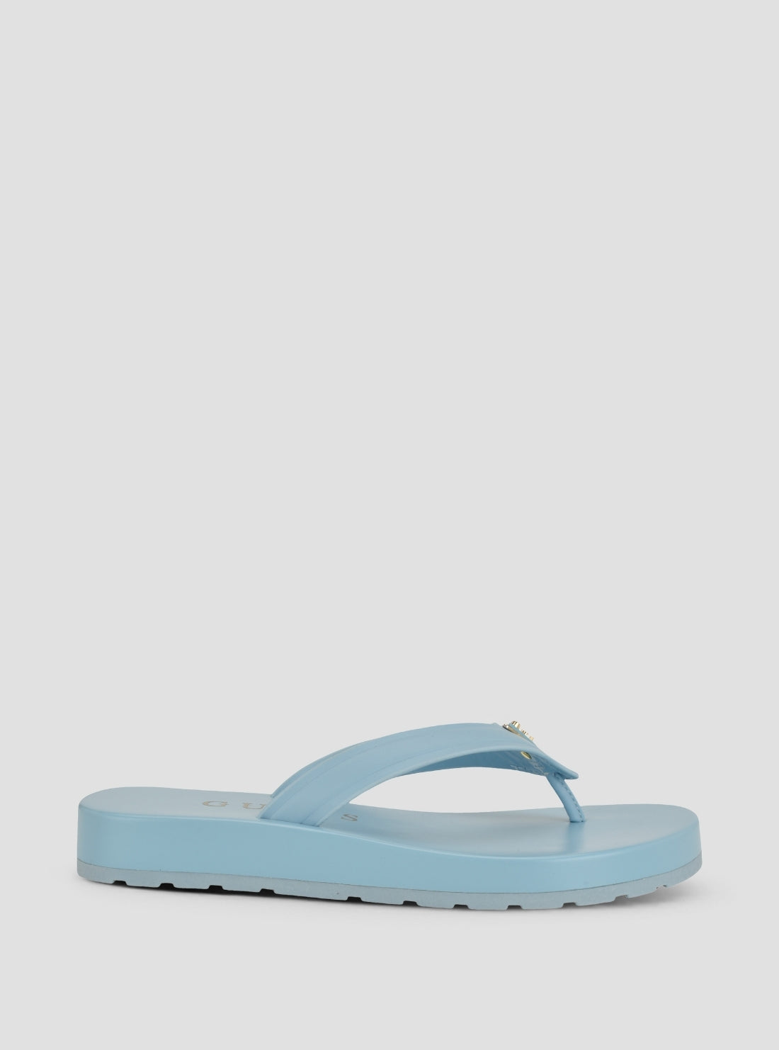 GUESS Womens Light Blue Candry Logo Flip Flop Sandals CANDRY Side View2