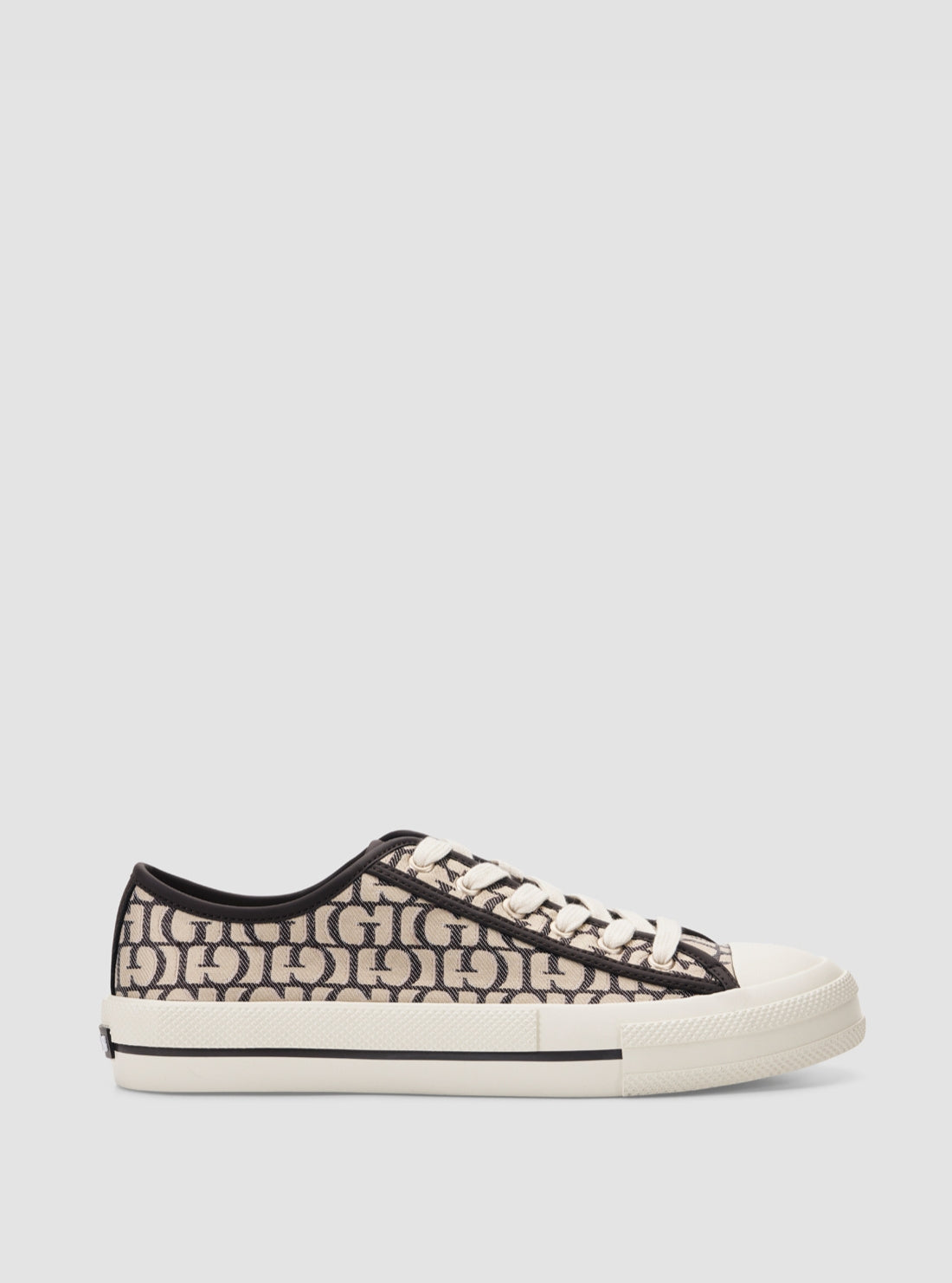 GUESS Womens Dark Brown Carey Sneakers CAREY Side View