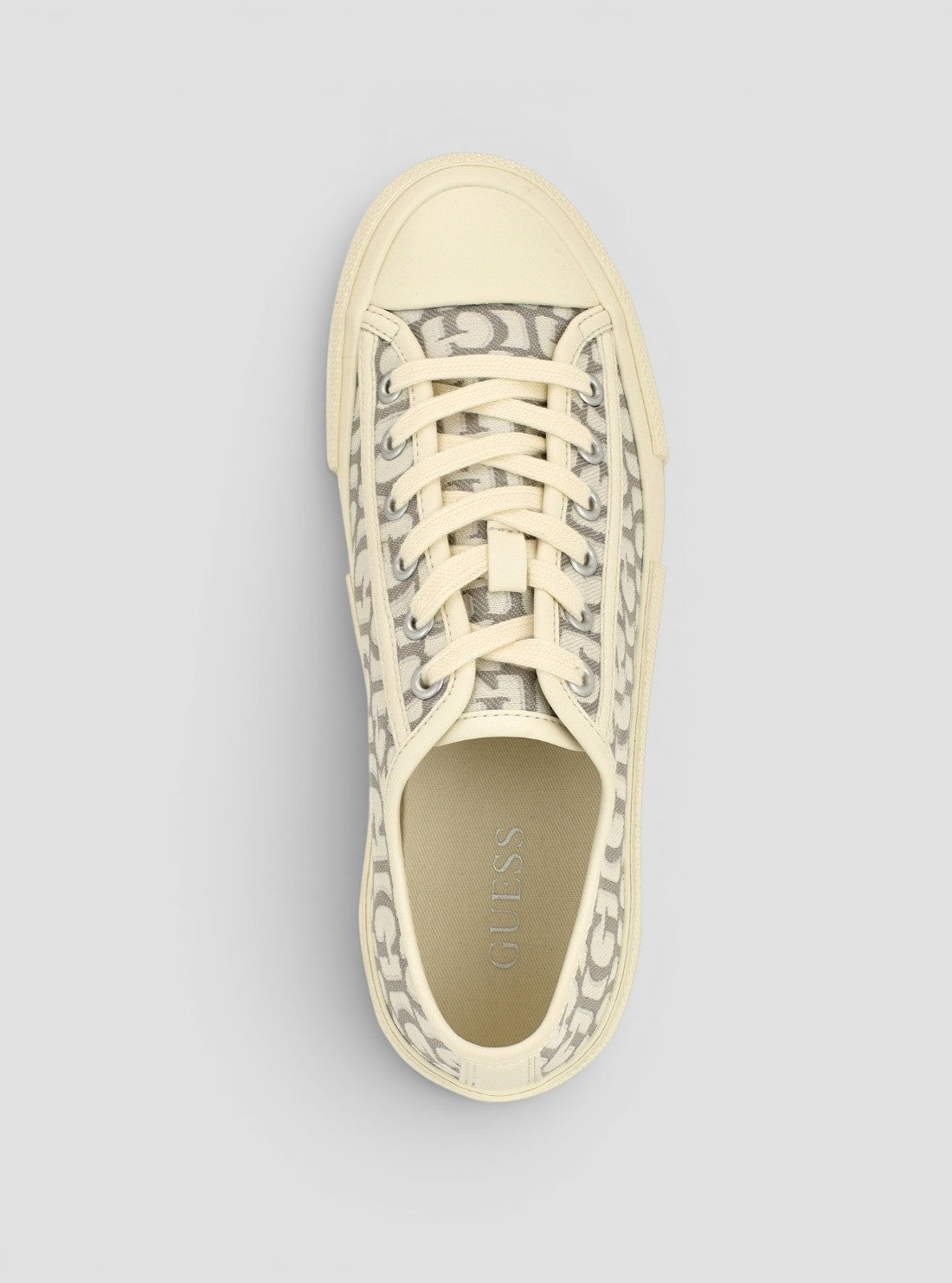 GUESS Footwear Medium Grey Carey Sneakers CAREY Top View 