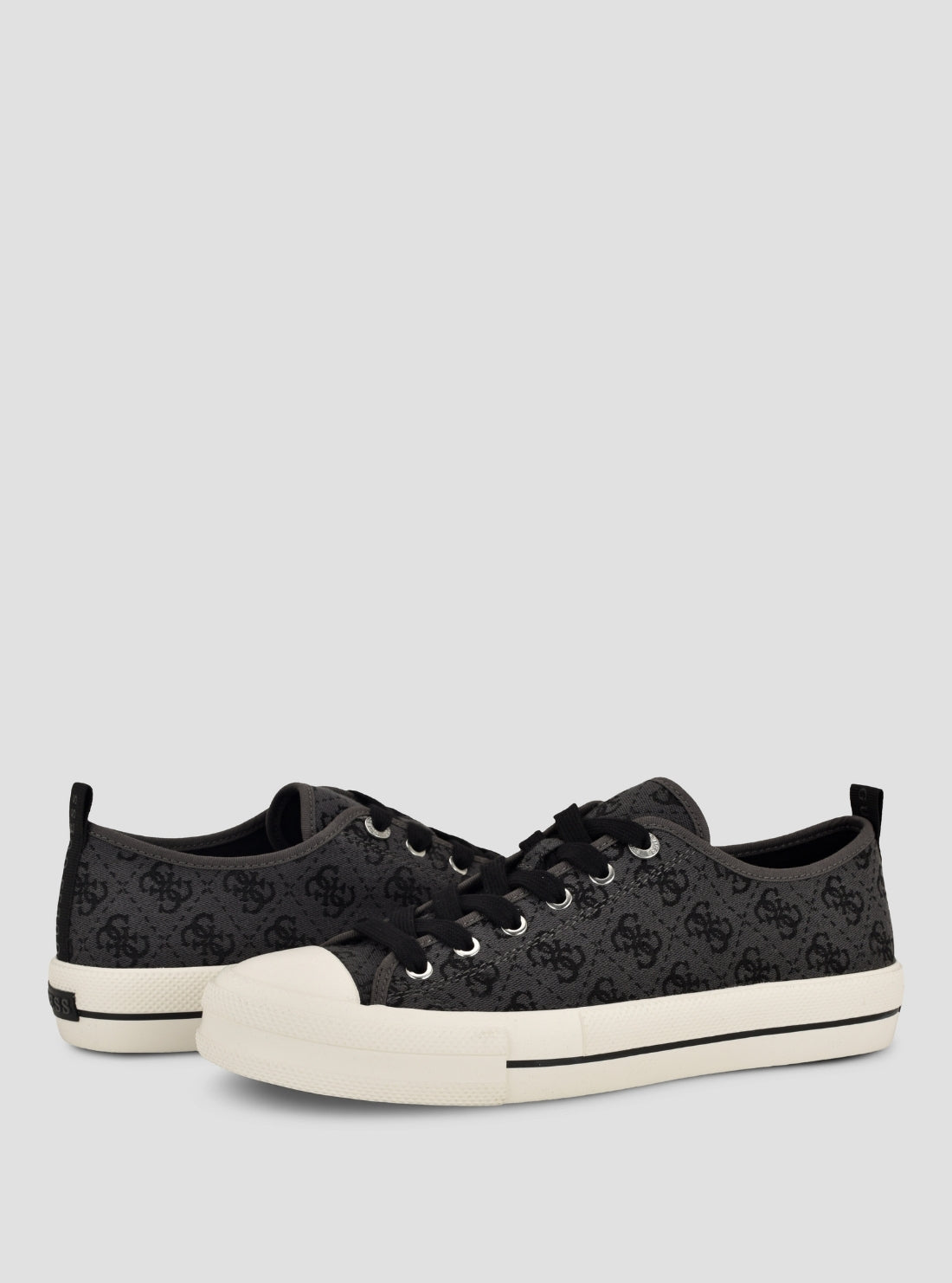 GUESS Footwear Dark Grey Logo Carey Sneakers CAREY Front Side View