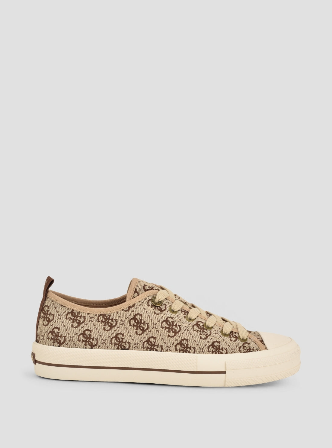 GUESS Footwear Light Brown Logo Carey Sneakers CAREY Side View2