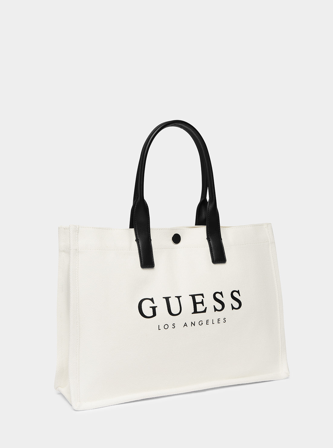 GUESS Natural Canvas Tani Tote Bag side view