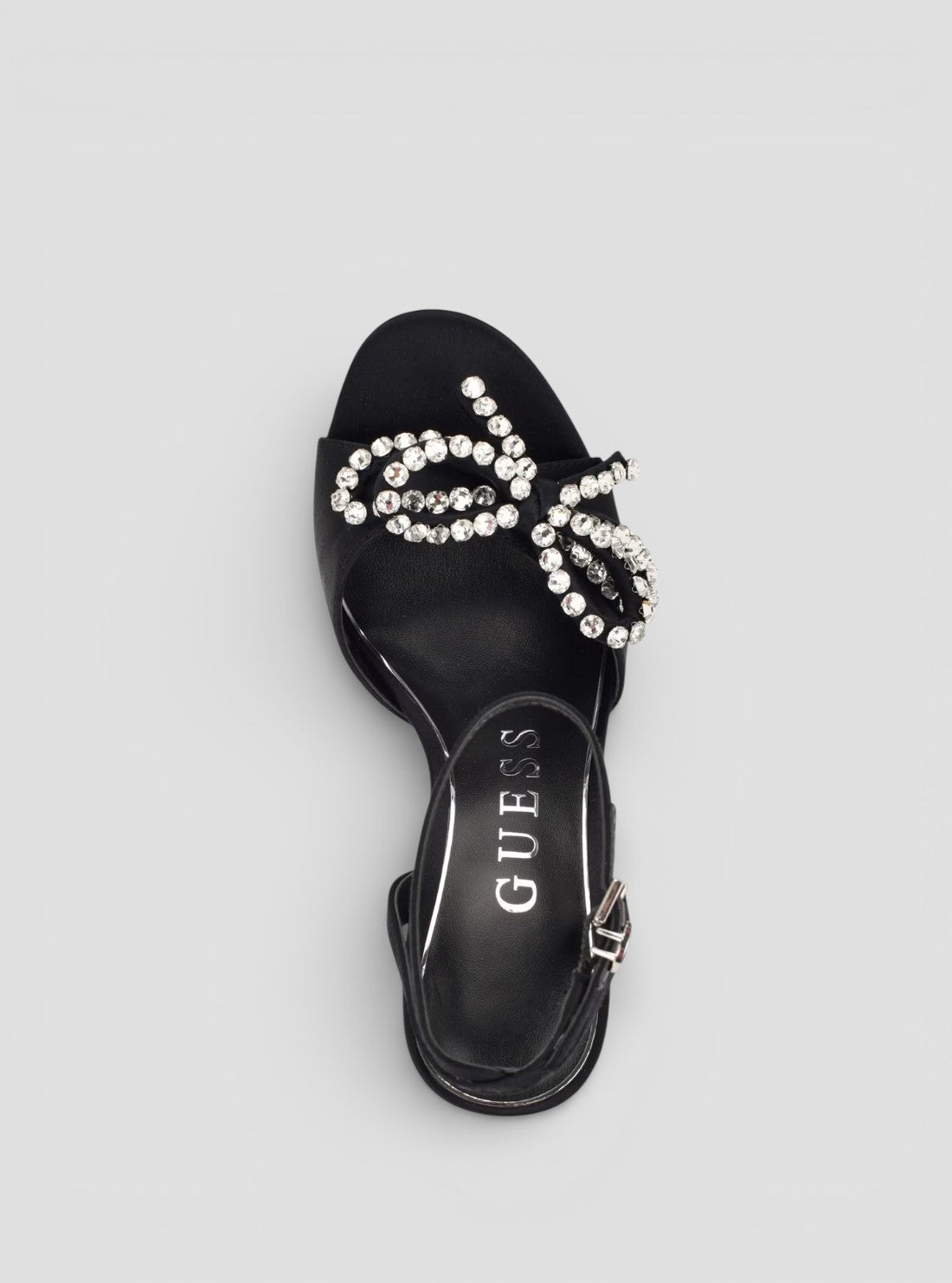 GUESS Footwear Black Charmin Heeled Sandals CHARMIN Top View