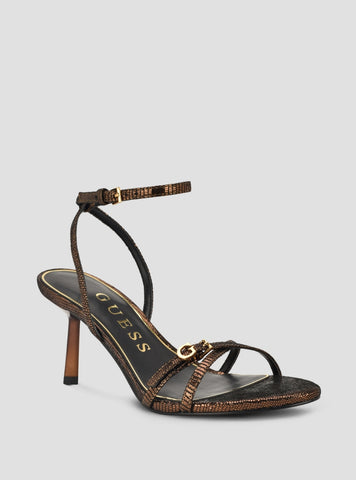 GUESS Footwear Bronze Connee2 Heeled Sandals CONNEE2 Side View