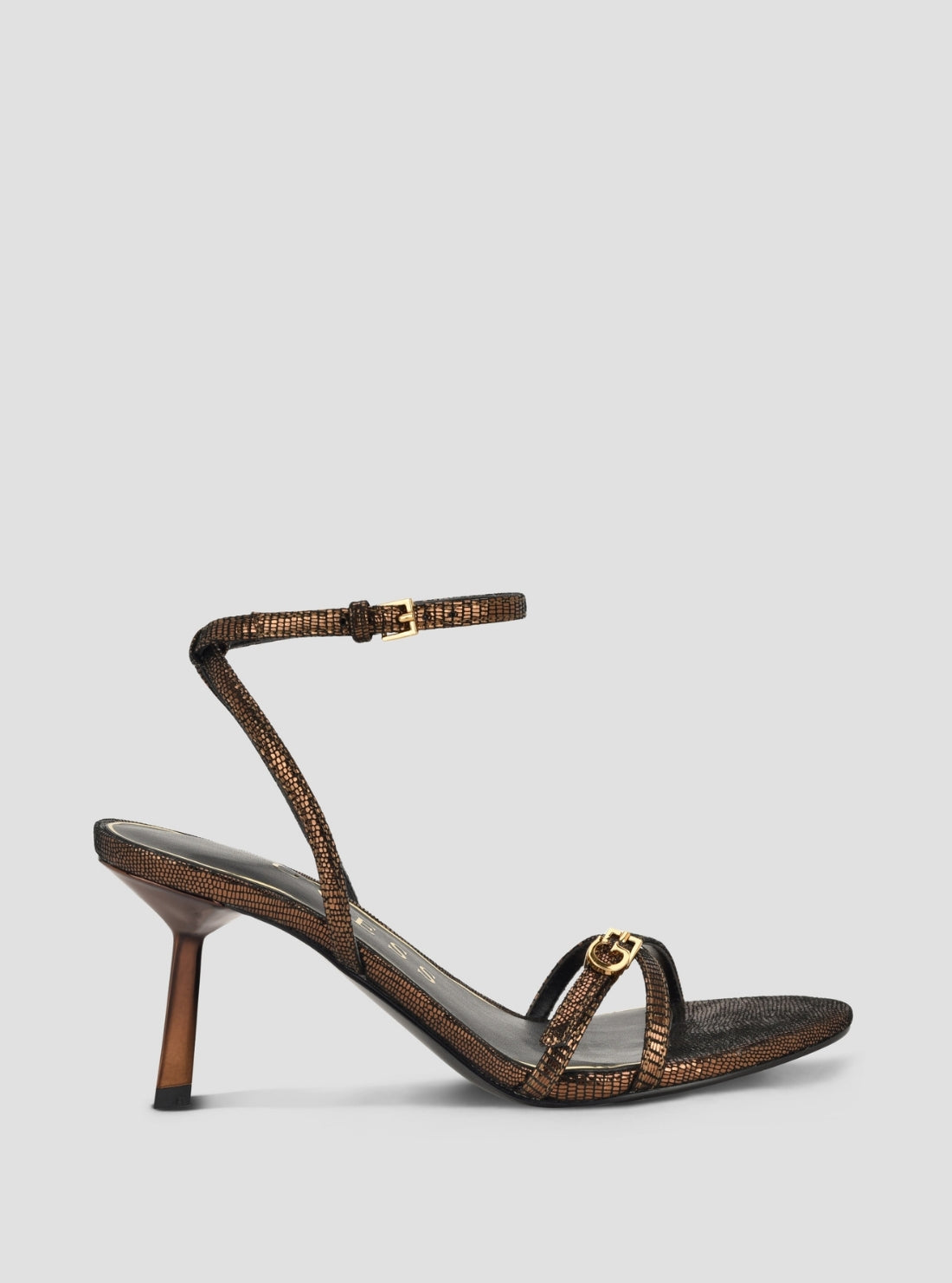 GUESS Footwear Bronze Connee2 Heeled Sandals CONNEE2 Side View