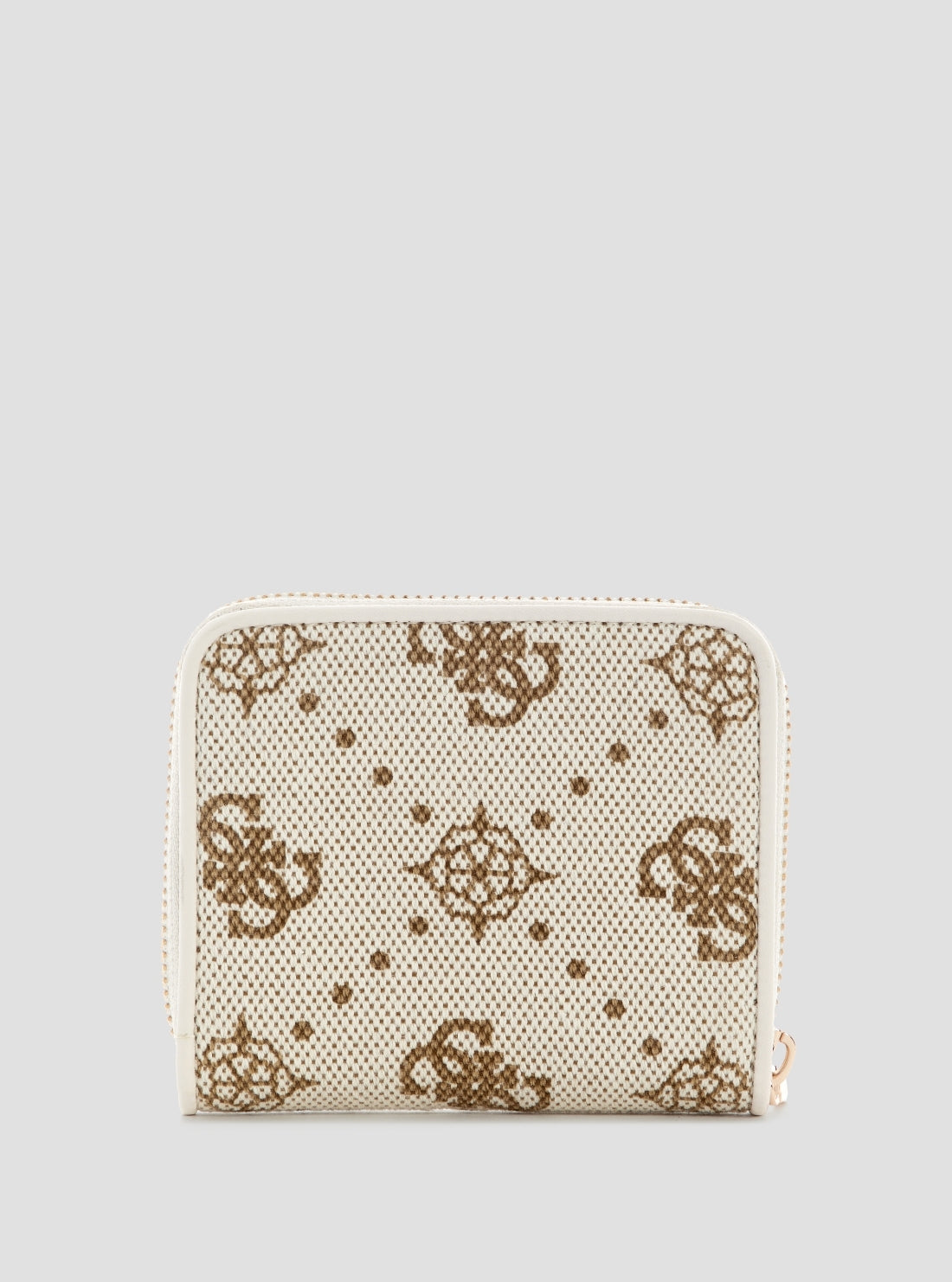 GUESS Womens White Logo Neda Small Zip Around Wallet CP9654137 Back View