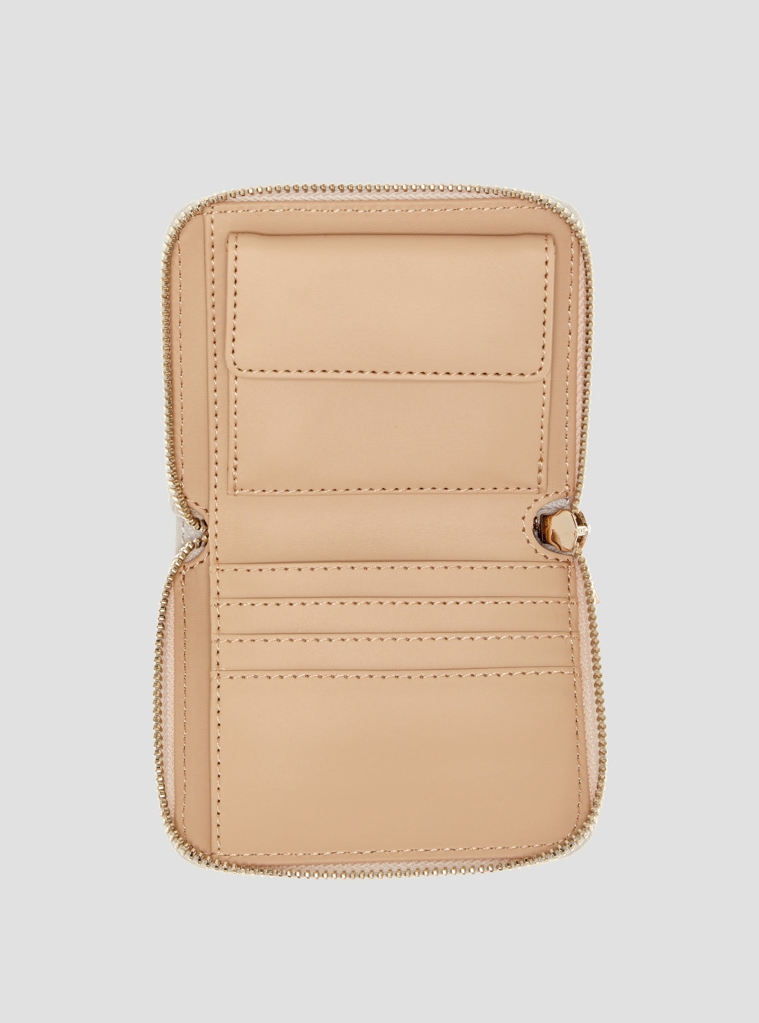 GUESS Womens White Logo Neda Small Zip Around Wallet CP9654137 Inside View