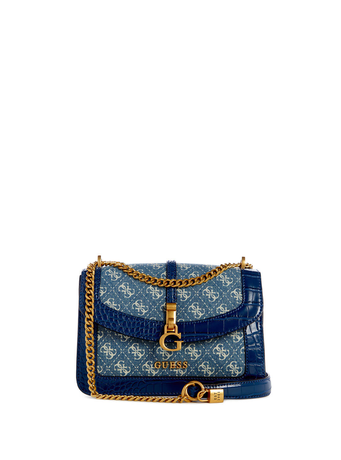 Denim Women's Blue G James Convertible Crossbody Bag front view