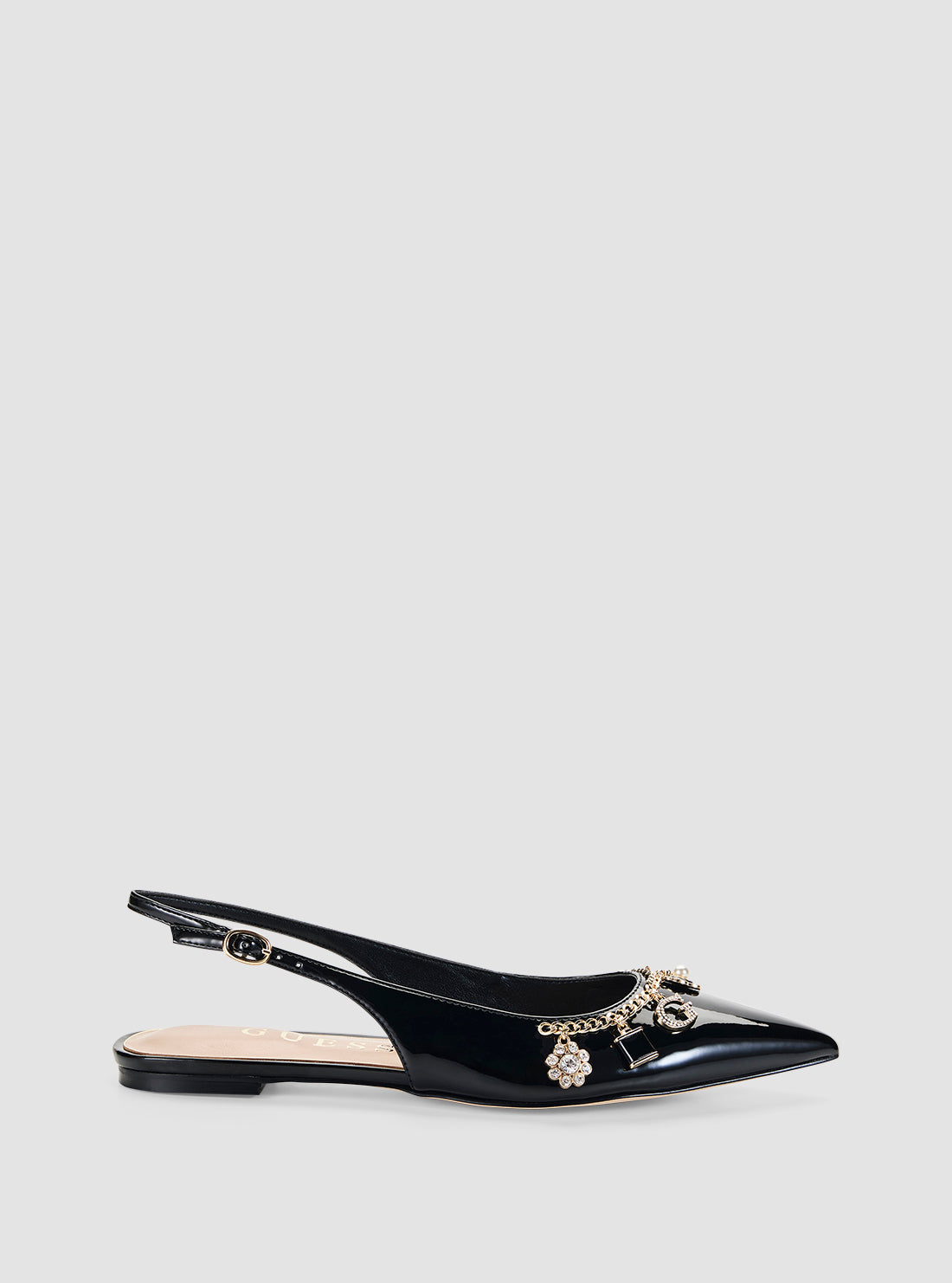 GUESS Footwear Black Daisee Flats DAISEE2 Side View