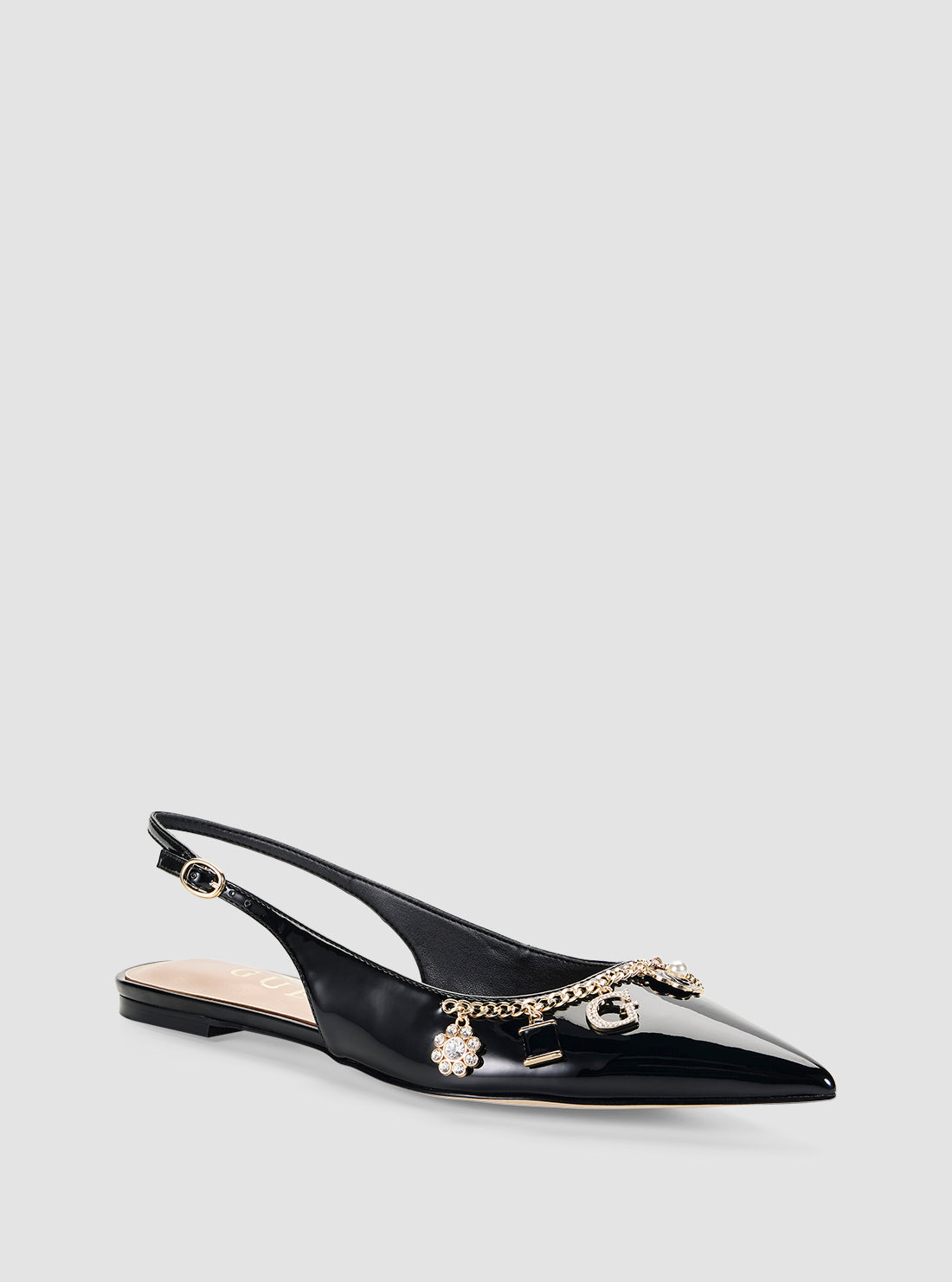 GUESS Footwear Black Daisee Flats DAISEE2 Front Side View