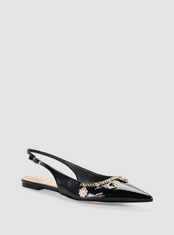 GUESS Footwear Black Daisee Flats DAISEE2 Front Side View