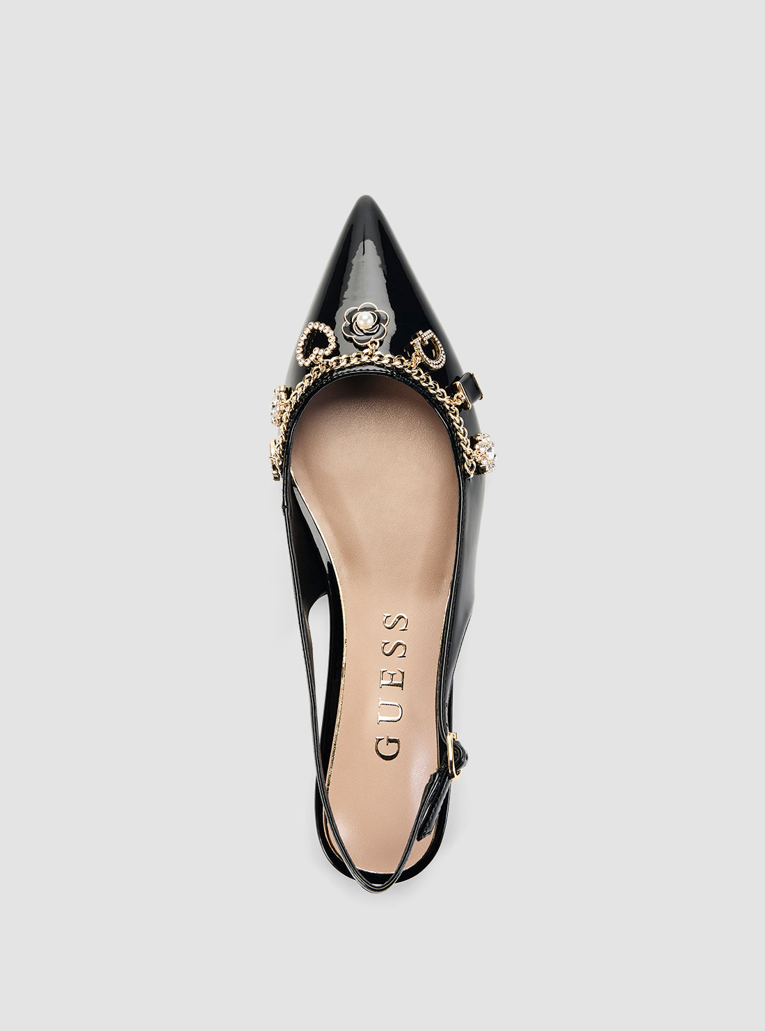 GUESS Footwear Black Daisee Flats DAISEE2 Top View